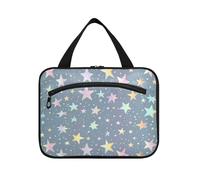 Borsa da viaggio da uomo con gancio, design pieghevole da appendere con motivo a stelle arcobaleno per viaggi essenziali crociere bolso de maquillaje para Mujer L