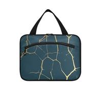 Borsa da viaggio da uomo in marmo blu giapponese da appendere con gancio, borsa organizer espandibile per trucco per viaggio Essentials Work Porta cosmeticos Mujer para cartera L