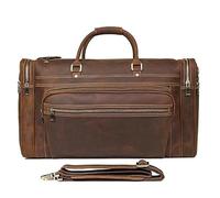 Borsa da viaggio da uomo in pelle Borsa da viaggio in pelle impermeabile per bagaglio a mano da uomo Borsa da weekend da lavoro