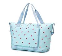 Borsa da viaggio da viaggio pieghevole for la stampe di fragole for fitness (blu)
