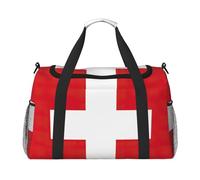 Borsa da viaggio della mano di grande capacità delle borse di viaggio dello spazio della stampa della bandiera svizzera per il fine settimana dell'aereo