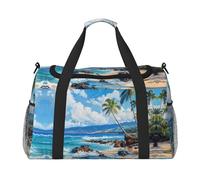Borsa da viaggio della stampa della spiaggia delle Hawaii, borsa da viaggio personale per le compagnie aeree, borse del weekender per le donne, borsa di totalizzatore di sport