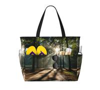 Borsa da viaggio di grande capacità con stampa di luce del sole mattutino in natura selvaggia per donna borsa da spiaggia borsa da viaggio, per viaggi, palestra, vacanze