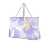Borsa da viaggio di grande capacità del camuffamento dell'olio viola Tote con tasche laterali Borsa per il viaggio con portabicchieri sul lato