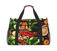 Borsa da viaggio di viaggio dello spazio della stampa sana dell'alimento alla moda con la chiusura lampo impermeabile per la palestra dell'aereo