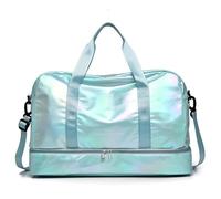 Borsa Da Viaggio Dry Wet Gym Bag Fitness Travel For Women Men Training Sports Outdoor Glitter Swim Bag Shoulder Weekend Bags Borsa Sportiva (Color : Green)