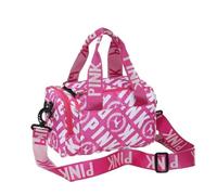 Borsa da viaggio e da palestra per donna - leggera, piccola, impermeabile, borsa a tracolla per fitness e esterni, scomparti per telefoni, tablet e occhiali, fiore rosa