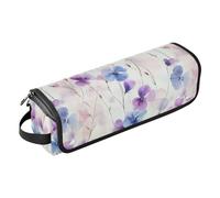 Borsa da viaggio e tappetino resistente al calore, custodia da viaggio a doppio strato per ferro arricciacapelli, piastra per capelli, asciugacapelli piatto, fiori di lino dell'Irlanda del Nord