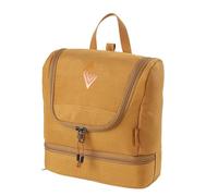 Borsa da viaggio elegante da viaggio con scomparto extra inferiore per la toilette da appendere, con molti scomparti per viaggi e campeggio, 25 x 24 x 11 cm, Amber Glow, Kit da viaggio