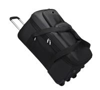 Borsa da viaggio espandibile multi-ruota in tessuto Oxford, grande bagaglio a mano per il weekend di ginnastica fuori porta(S,Black)