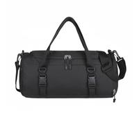 Borsa da viaggio for brevi distanze, for weekend, con tracolla, for uomo, for allenamento sportivo, borsa da basket(Black)