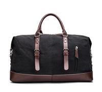Borsa da viaggio for uomo in pelle PU, for esterni, for fitness, fotografia, grande capacità, borsa a mano, zaino a tracolla per viaggi all'insegna del fitness(Black)