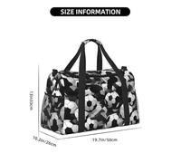 Borsa da viaggio funzionale con stampa a palloni da calcio in bianco e nero Borsa da viaggio spaziale Borsa da viaggio pieghevole per Weekender