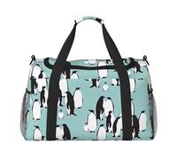 Borsa da viaggio funzionale con stampa di pinguini carini, ampia borsa da viaggio pieghevole, borsa da viaggio per weekender