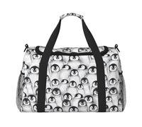 Borsa da viaggio funzionale con stampa di pinguini carini, borsa da viaggio spaziosa borsa da viaggio pieghevole per weekender