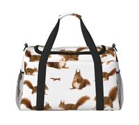 Borsa da viaggio funzionale con stampa di scoiattolo carino borsa da viaggio spaziale borsa da viaggio pieghevole per weekender