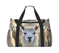 Borsa da viaggio funzionale con stampa di un lama, borsa da viaggio spaziosa, pieghevole, per il fine settimana