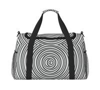 Borsa da viaggio funzionale con stampa illusione ottica Spin Borsa da viaggio spaziale Borsa da viaggio pieghevole per Weekender