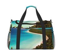 Borsa da viaggio funzionale con stampa isola di Cuba ampia borsa da viaggio pieghevole borsa da viaggio per weekender