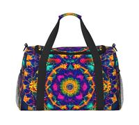 Borsa da viaggio funzionale con stampa mandala, ampia borsa da viaggio, pieghevole, per il fine settimana