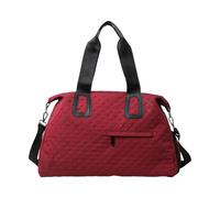 Borsa da viaggio funzionale con tracolla regolabile separazione da asciutto e bagnato per spostamenti quotidiani durante la notte e genitorialità, elegante borsa da palestra da donna, Rosso