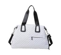 Borsa da viaggio funzionale con tracolla regolabile separazione da asciutto e bagnato per spostamenti quotidiani durante la notte e genitorialità, elegante borsa da palestra da donna, grigio