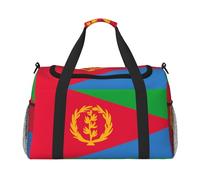 Borsa da viaggio grande con stampa bandiera eritrea, borsa da viaggio impermeabile, borsa da donna, borsone sportivo da palestra per uomo