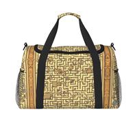 Borsa da viaggio grande con stampa di labirinti del tesoro, borsa da viaggio impermeabile, borsa da donna, borsone sportivo da palestra per uomo