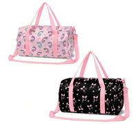 Borsa da viaggio grande con stampa rosa, borsa per la notte, borsa da viaggio per il fine settimana, borsa per sport all'aperto, borsa da danza, borsa regalo Tagli UnicaGeometricoPoliestere
