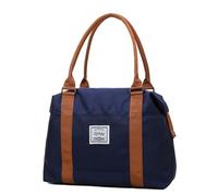 Borsa da viaggio grande donna cabina in tessuto Oxford a tracolla impermeabile notte for il fine settimana per Weekend, Notte e Outdoor(Blue S)
