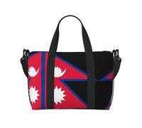 Borsa da viaggio impermeabile con bandiera del Nepal, per palestra, sport, vacanze
