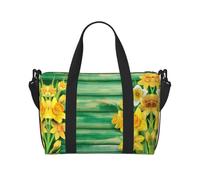 Borsa da viaggio impermeabile con stampa di narcisi gialli, borsone da viaggio per la palestra durante la notte