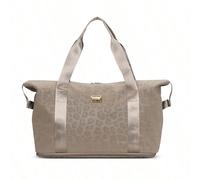 Borsa da viaggio impermeabile con stampa leopardata, borsa a tracolla pieghevole, borsa da palestra di grande capacità, adatta come bagaglio a mano, per lo shopping, lo yoga, la piscina, borsa da viag