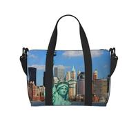 Borsa da viaggio impermeabile con stampa statua della libertà a New York, borsone da viaggio da portare in palestra durante la notte