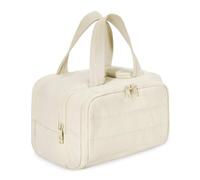 Borsa da viaggio impermeabile di grande capacità, borsa da viaggio leggera for cosmetici da donna, organizer con maniglia(Beige)