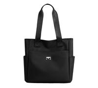 Borsa da viaggio impermeabile di grande capacità, perfetta per shopping, scuola, uso quotidiano, borsa tote da donna, Nero