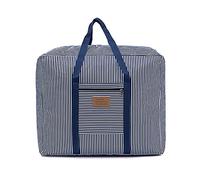 Borsa da viaggio impermeabile spessa in tessuto Oxford 600D, organizer da viaggio per coperte, piumone, cuscini, vestiti e trasferimenti (blu, L)