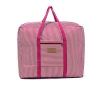 Borsa da viaggio impermeabile spessa in tessuto Oxford 600D, organizer da viaggio per coperte, piumone, cuscini, vestiti e trasferimenti (rosa, S)