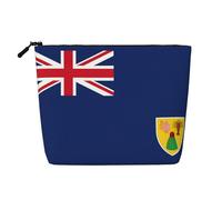 Borsa da viaggio in canapa finta con bandiera delle Isole Turks e Caicos, da donna, grande capacità, per uso quotidiano, organizer con cerniera