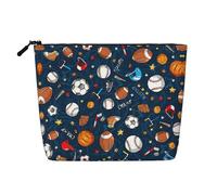 Borsa da viaggio in canapa finta per baseball, basket, calcio, hockey, da donna, grande capacità, borsa cosmetica per uso quotidiano, organizer con cerniera