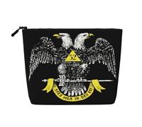 Borsa da viaggio in canapa sintetica per il trucco e il rito scozzese, ecologica e durevole, con cerniera, 9,45 x 6,7 pollici