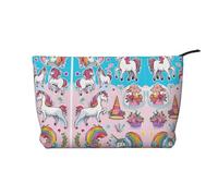 Borsa da viaggio in pelle arcobaleno con cerniera, borse per cosmetici per donna, piccola borsa per il trucco per borsa, borsa da viaggio portatile per cosmetici, borsa regalo per donne, ragazze e don