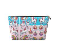 Borsa da viaggio in pelle arcobaleno con cerniera, borse per cosmetici per donna, piccola borsa per il trucco per borsa, borsa da viaggio portatile per cosmetici, borsa regalo per donne, ragazze e don