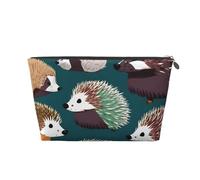 Borsa da viaggio in pelle con stampa di molti ricci per donna borsa da viaggio per articoli da toeletta borsa cosmetica borsa per trucco, Argento, Taglia unica, Beauty case