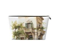 Borsa da viaggio in pelle con stampa greca e ramo di ulivo romano antico con stampa greca borsa da viaggio per donna borsa da viaggio per articoli da toeletta borsa cosmetica borsa per trucchi, Oro