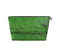 Borsa da viaggio in pelle di serpente verde con cerniera, borse per cosmetici per donna, piccola borsa per il trucco per borsa, borsa da viaggio portatile per cosmetici, borsa regalo per donne, ragazz