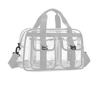 Borsa da viaggio in PVC resistente all'acqua per gli appassionati di fitness viaggiatori oversize design trasparente amichevole lacrima sport accessori organizer, grigio, Bellezza di massa