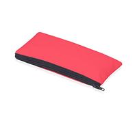 Borsa da viaggio in tela tinta unita per trucco fai da te, con cerniera, lavabile, multicolore, regalo con cerniera, Rosso, Pack-2, tinta unita