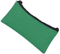 Borsa da viaggio in tela tinta unita per trucco fai da te, con cerniera, lavabile, multicolore, regalo con cerniera, Verde, Pack-2, tinta unita