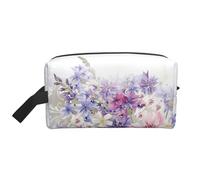 Borsa da viaggio in tessuto Oxford 600D con stampa floreale e vortici, grande borsa da viaggio per articoli da toeletta e oggetti quotidiani